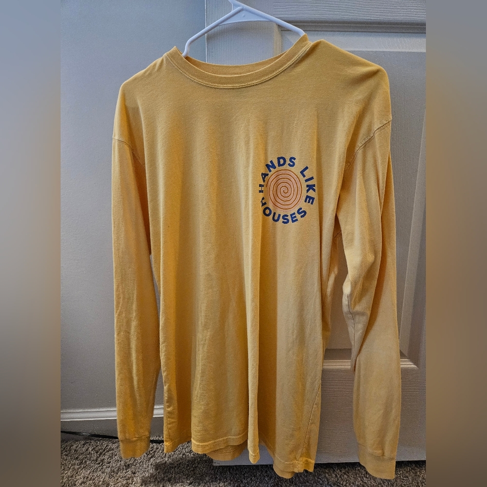 Hands Like Houses Long Sleeve Band Shirt Next Level Apparel Tan Crew Neck Tee